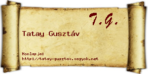 Tatay Gusztáv névjegykártya