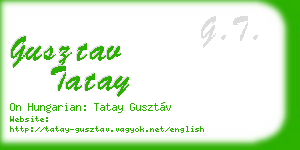 gusztav tatay business card